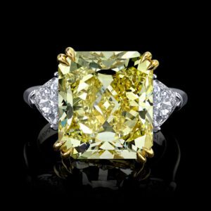Beverly Hills Diamond Collection - Radiant Fancy Intense 10ct VVS2 Diamond Ring